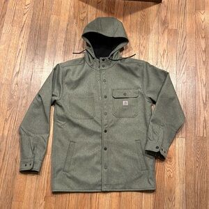Carhartt Men's Rain Defender Relaxed Fit Heavyweight Hooded Shirt Jacket Size M